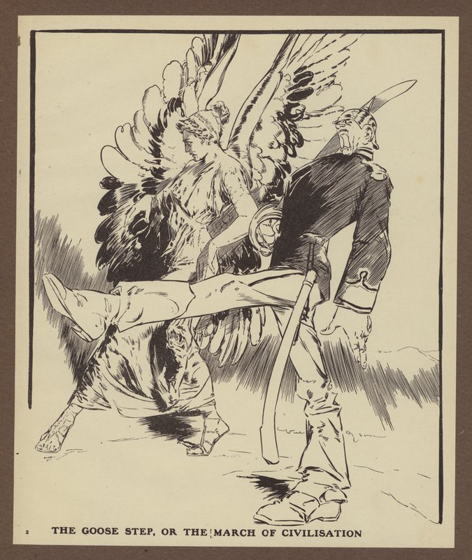 O Passo do Ganso, ou a Marcha da Civilização (litho) de Will Dyson