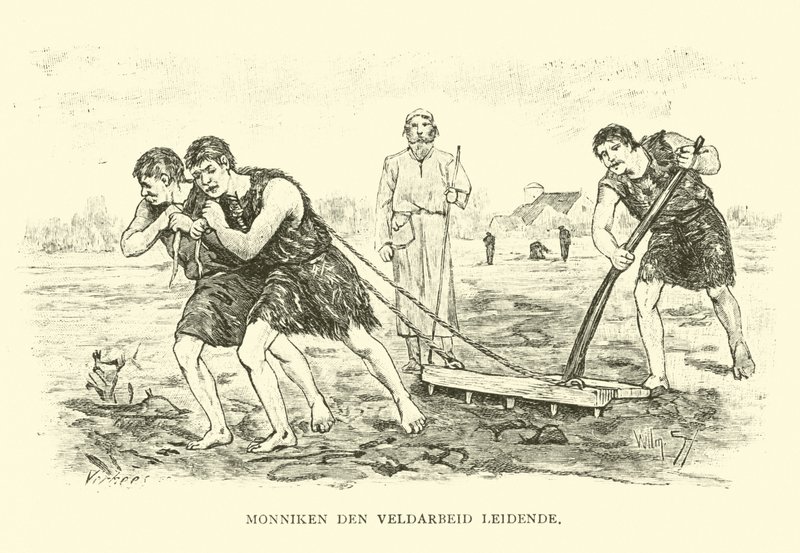 Monges liderando o trabalho nos campos de Willem II Steelink