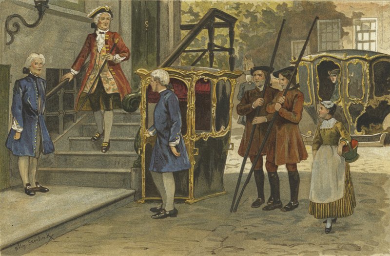 Cadeira de sedan e trenó, Holanda, meados do século XVIII de Willem II Steelink
