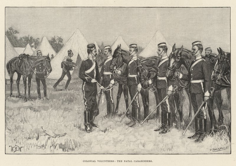 Voluntários coloniais, os carabineiros de Natal de William Barnes Wollen