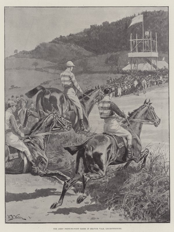 As corridas ponto-a-ponto do exército em Belvoir Vale, Leicestershire de William Barnes Wollen