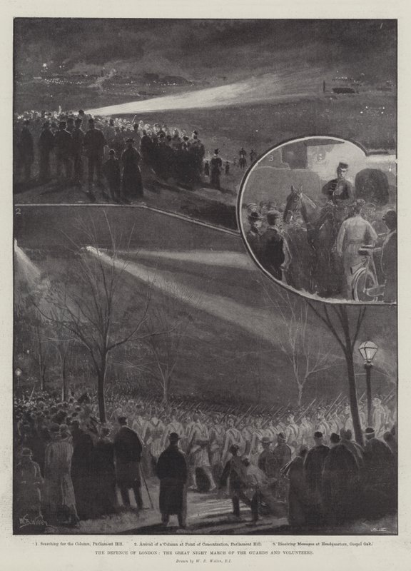 A Defesa de Londres, a Grande Noite Marcha dos Guardas e Voluntários de William Barnes Wollen