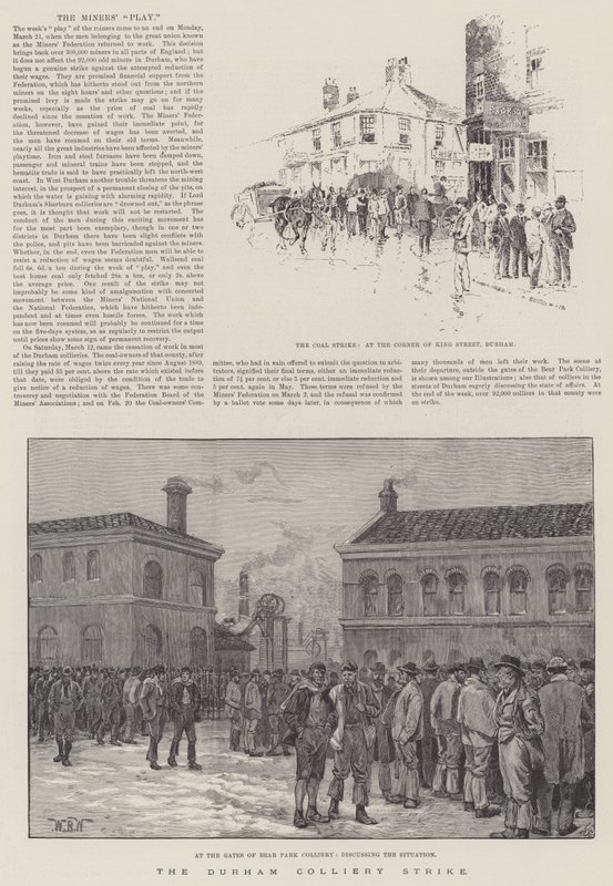 A greve de mina de Durham de William Barnes Wollen