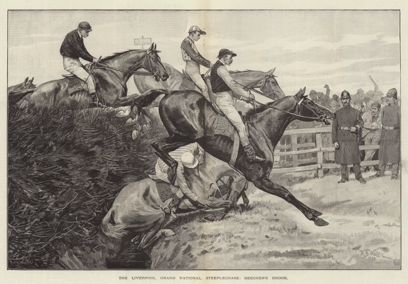 A Grande Corrida Nacional de Liverpool, Beecher&39;s Brook de William Barnes Wollen