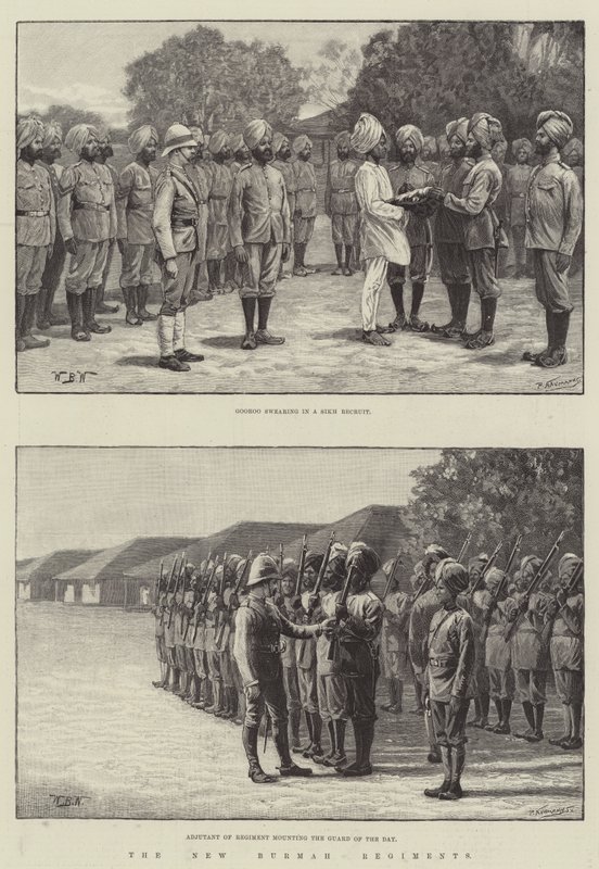 Os novos regimentos de Burmah de William Barnes Wollen