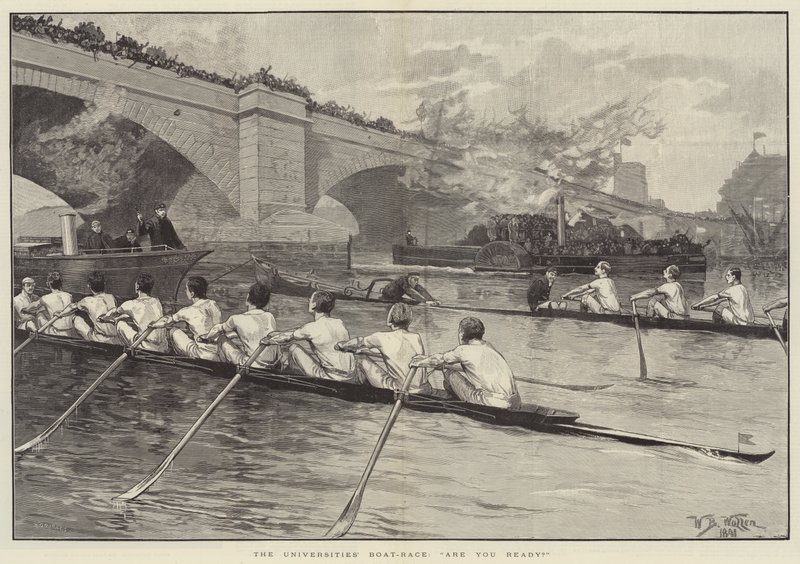 A corrida de barcos das universidades, você está pronto de William Barnes Wollen