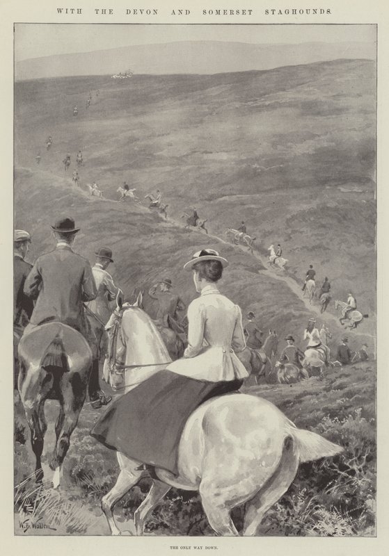 Com os Staghounds de Devon e Somerset de William Barnes Wollen