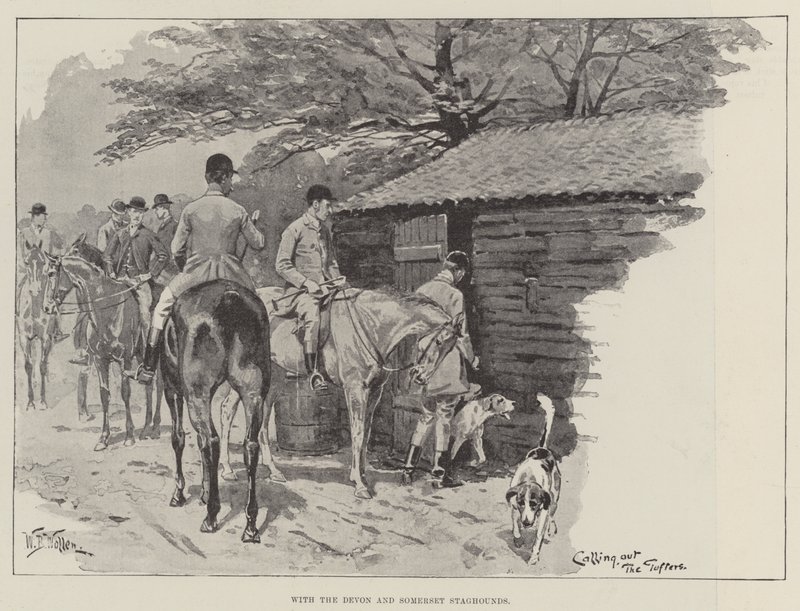 Com os Staghounds de Devon e Somerset de William Barnes Wollen