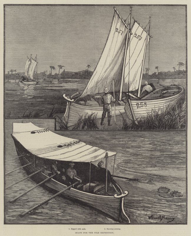 Barcos para a Expedição do Nilo de William Bazett Murray