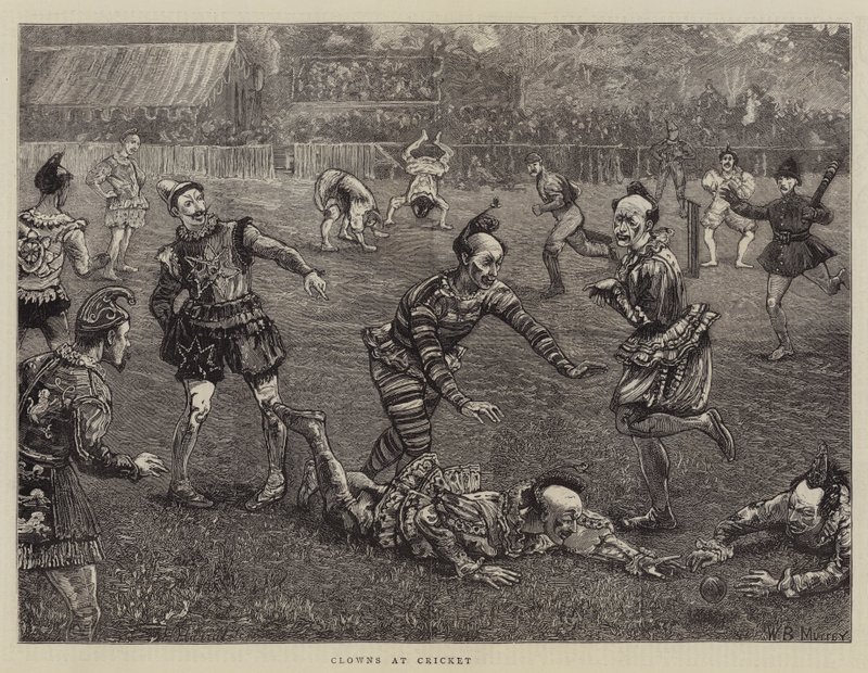 Palhaços no Cricket de William Bazett Murray