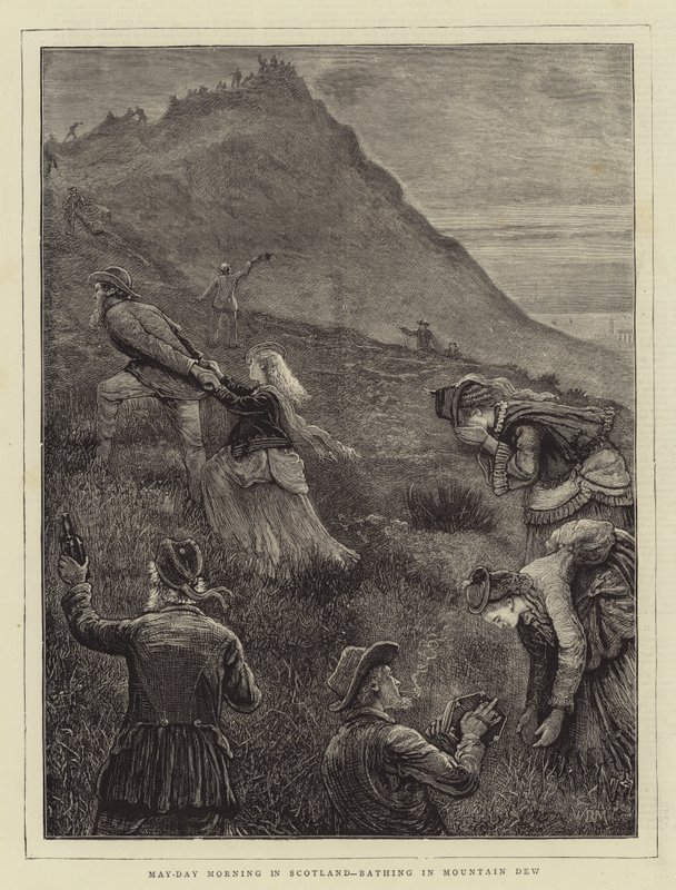 Manhã de maio na Escócia, tomando banho no Mountain Dew de William Bazett Murray