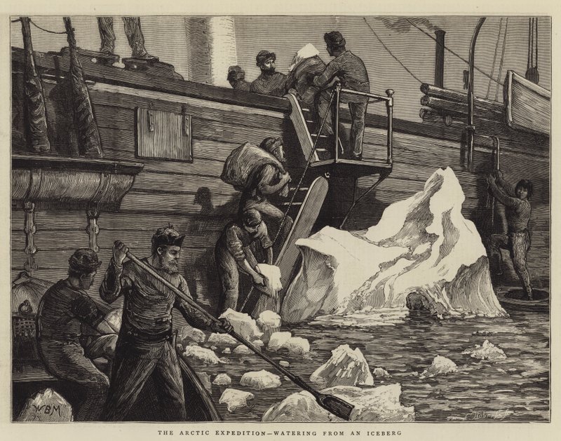A Expedição Ártica, Regando-se de um Iceberg de William Bazett Murray