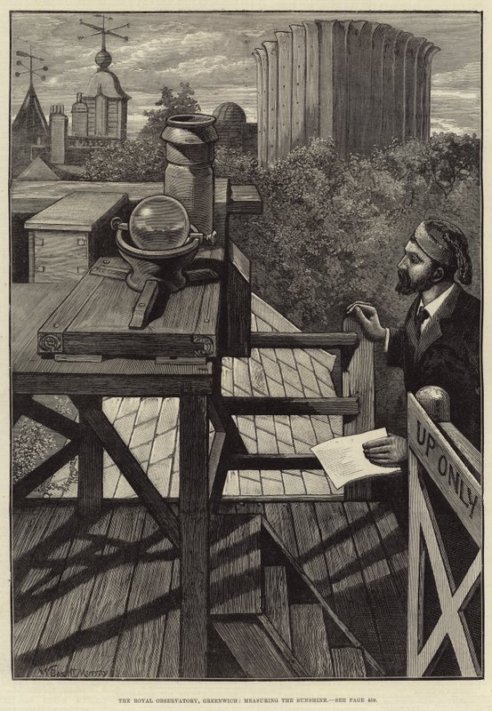 O Observatório Real, Greenwich, medindo o sol de William Bazett Murray