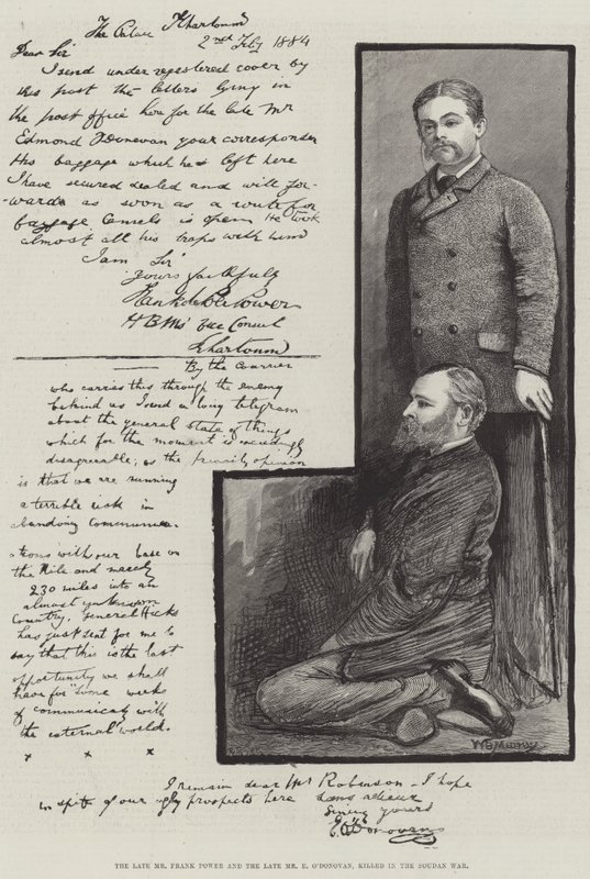 O falecido Sr. Frank Power e o falecido Sr. E O&39;Donovan, morto na Guerra do Sudão de William Bazett Murray