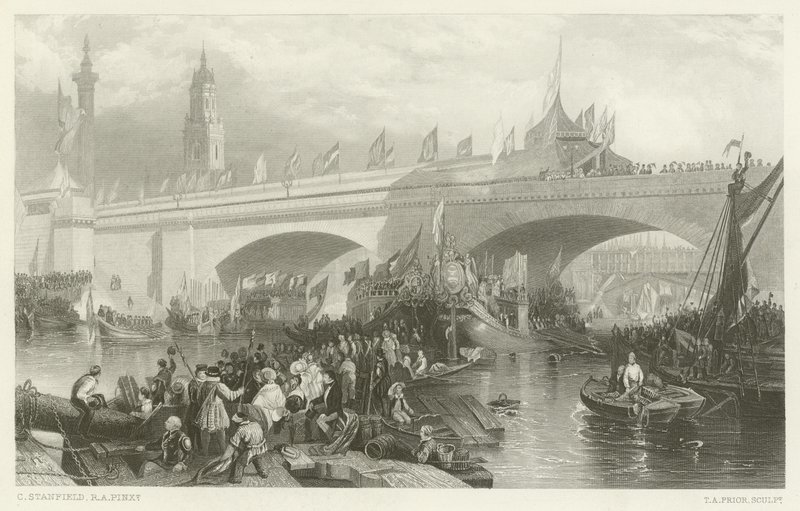 A abertura da nova ponte de Londres de Clarkson Frederick Stanfield