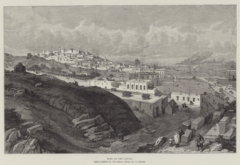 Baku, no mar Cáspio de William Crimea Simpson