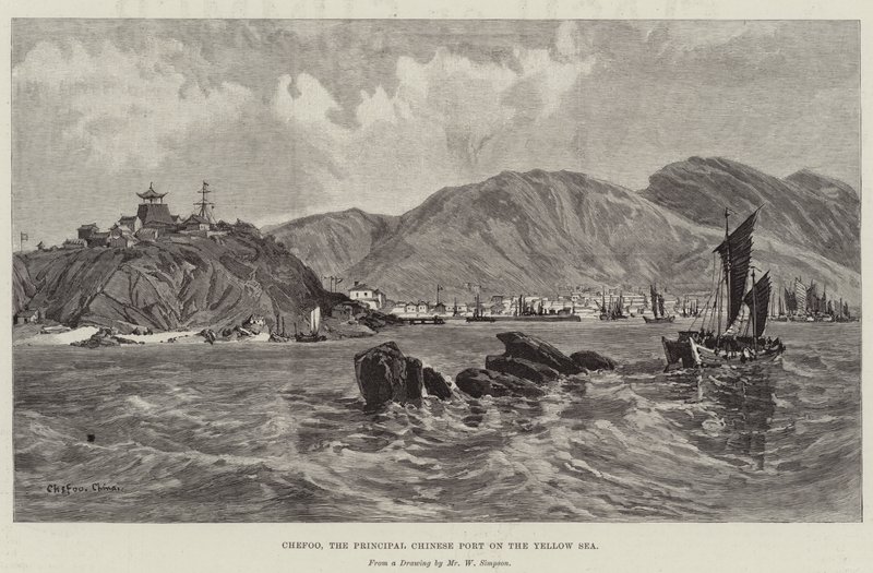 Chefoo, o principal porto chinês no Mar Amarelo de William Crimea Simpson