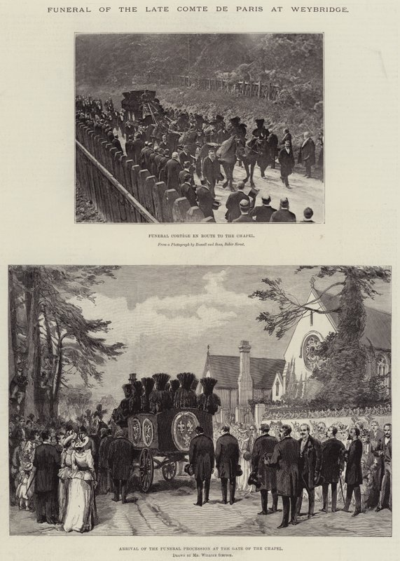 Funeral do conde de Paris em Weybridge de William Crimea Simpson