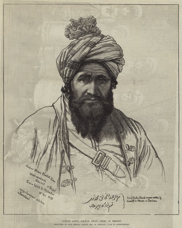 Sirdar Abdul Khalik Khan, chefe da Bezoot de William Crimea Simpson