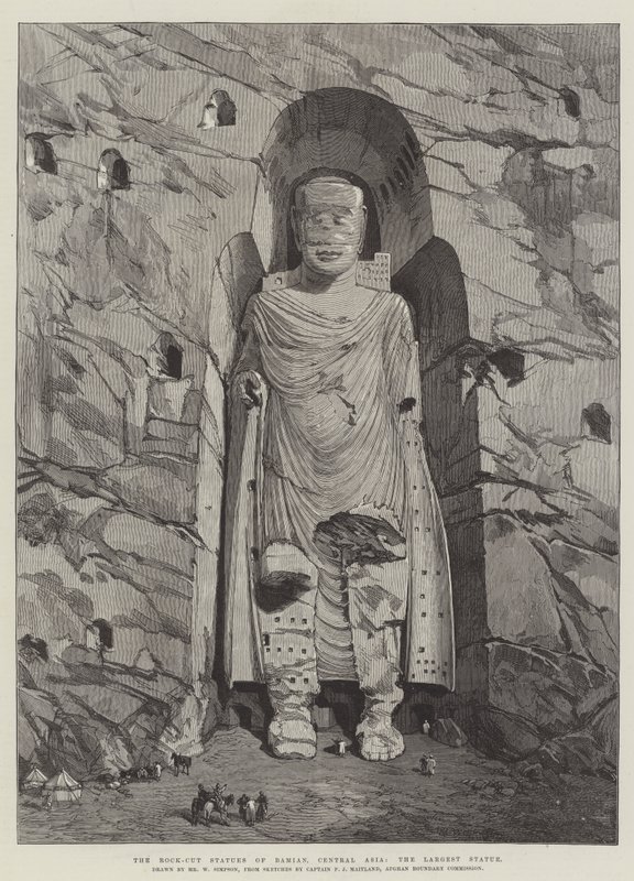 As estátuas esculpidas em pedra de Bamian, na Ásia Central, a maior estátua de William Crimea Simpson