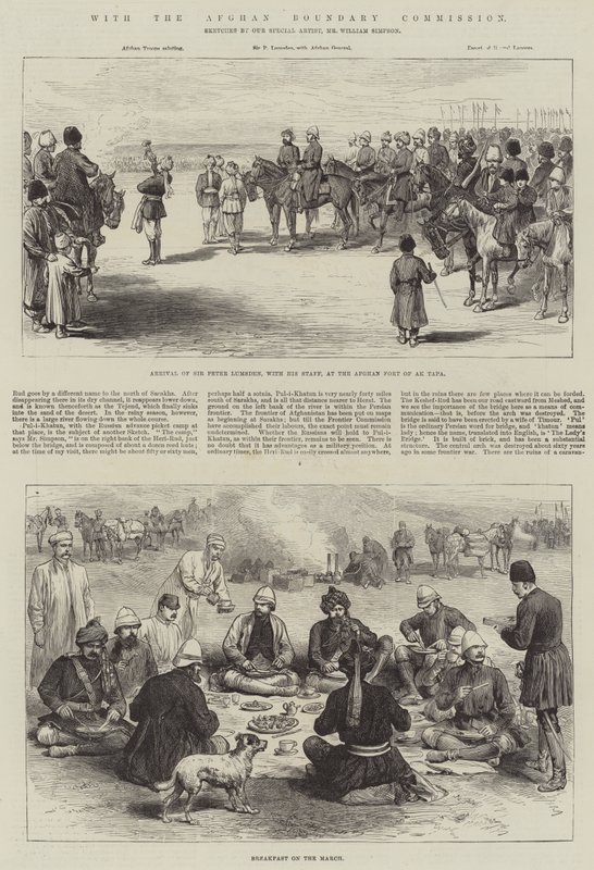 Com a Comissão de Fronteira Afegã de William Crimea Simpson