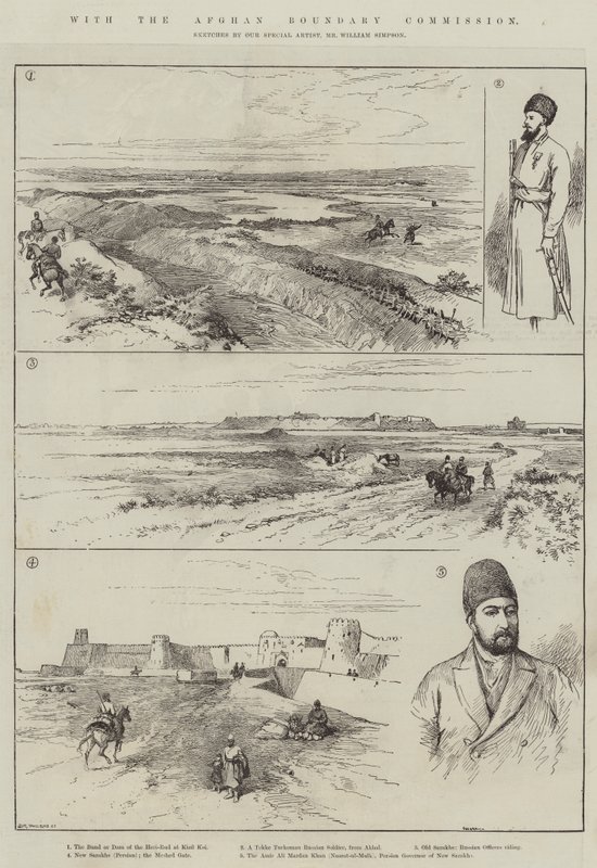Com a Comissão de Fronteira Afegã de William Crimea Simpson