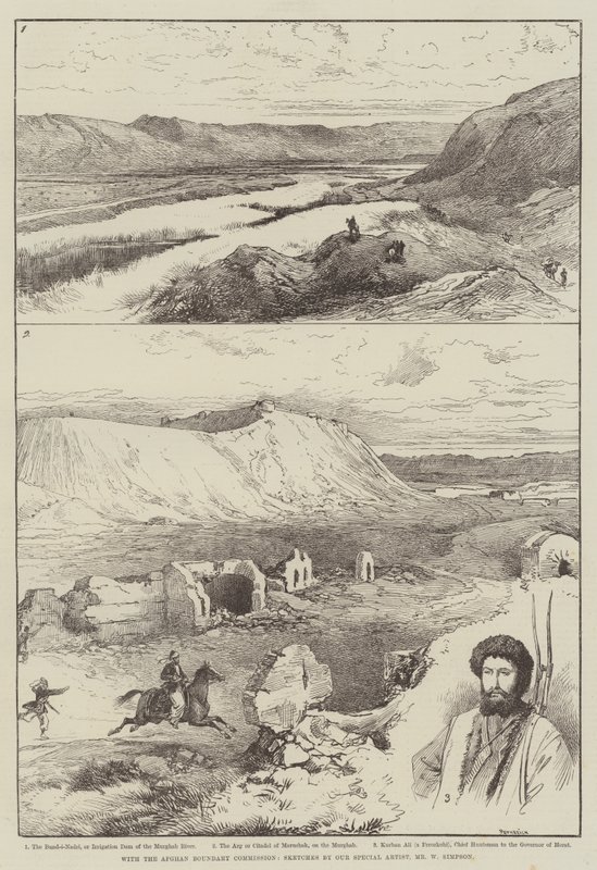 Com a Comissão de Fronteira Afegã de William Crimea Simpson