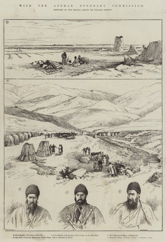 Com a Comissão de Fronteira Afegã de William Crimea Simpson