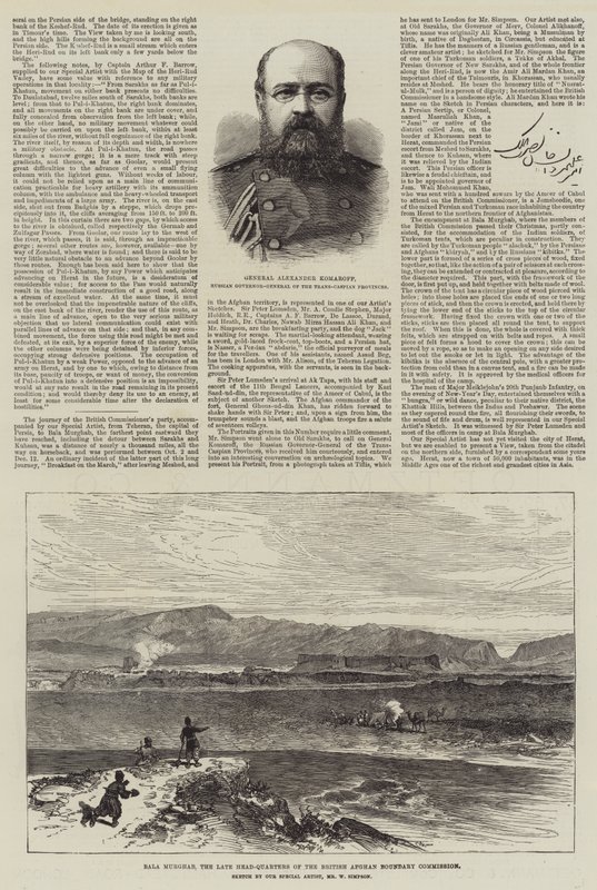 Com a Comissão de Fronteira Afegã de William Crimea Simpson