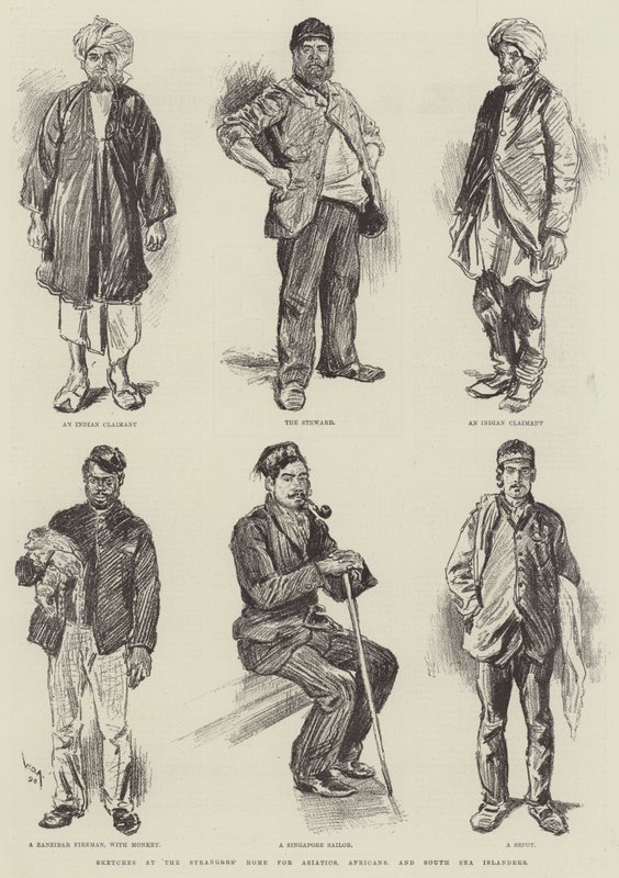 Esboços no Lar dos Estranhos para os Asiáticos, os Africanos e os Ilhéus do Mar do Sul de William Douglas Almond