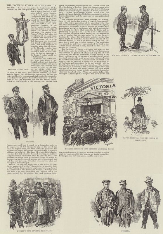 A greve dos estivadores em Southampton de William Douglas Almond