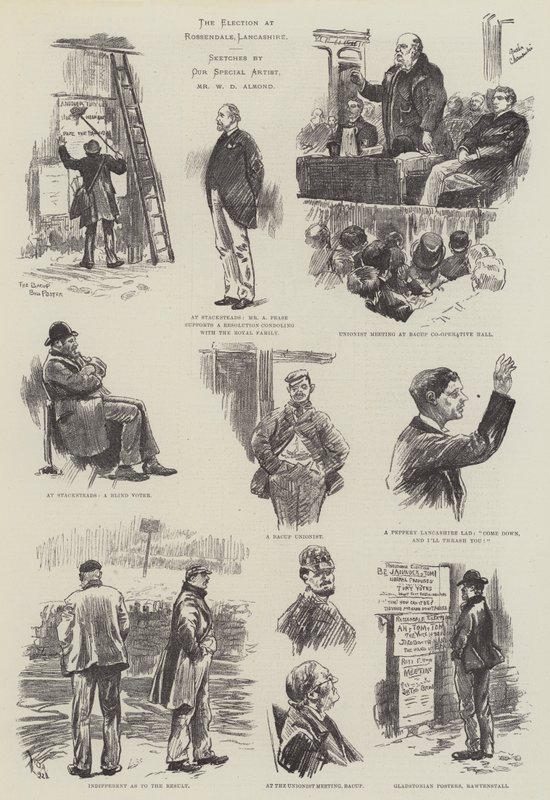 A eleição em Rossendale, Lancashire de William Douglas Almond