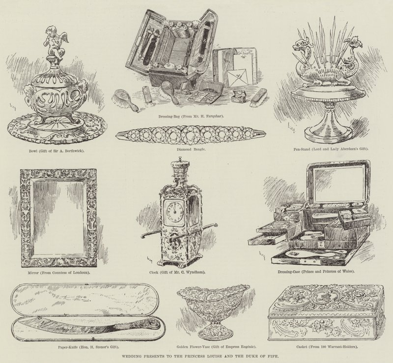 Presentes de casamento para a princesa Louise e o duque de Fife de William Douglas Almond