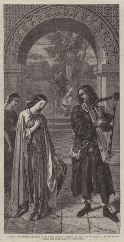 Cortesia, Sir Tristram discursando para La Belle Isoude de William Dyce
