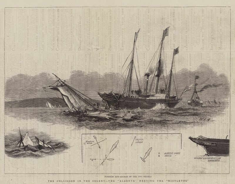 A colisão no Solent, o Alberta conhecer o visco de William Edward Atkins