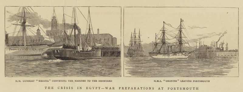 A crise no Egito, preparativos para a guerra em Portsmouth de William Edward Atkins