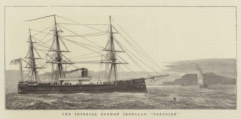 O Imperial alemão Ironclad Preussen de William Edward Atkins