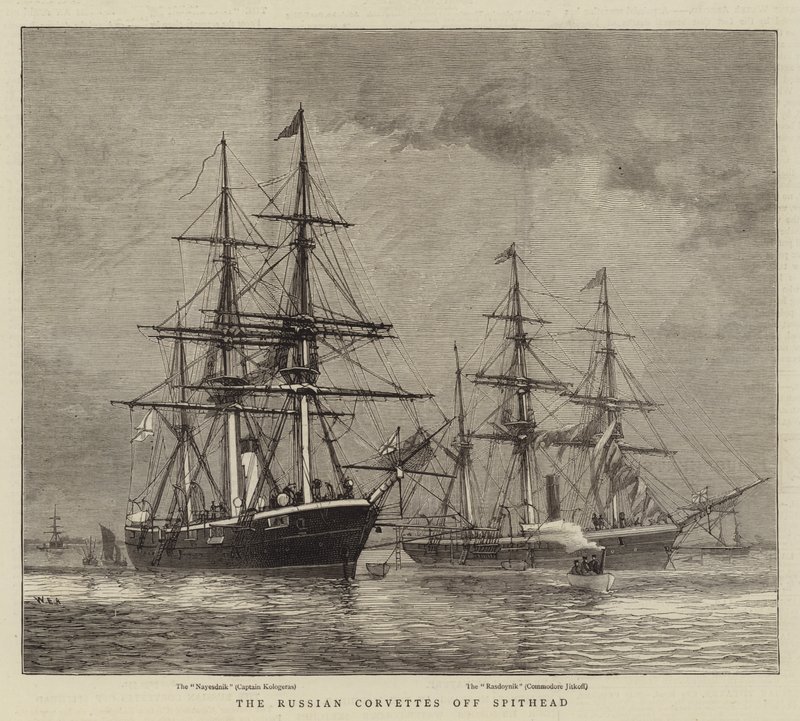 As corvetas russas na Spithead de William Edward Atkins