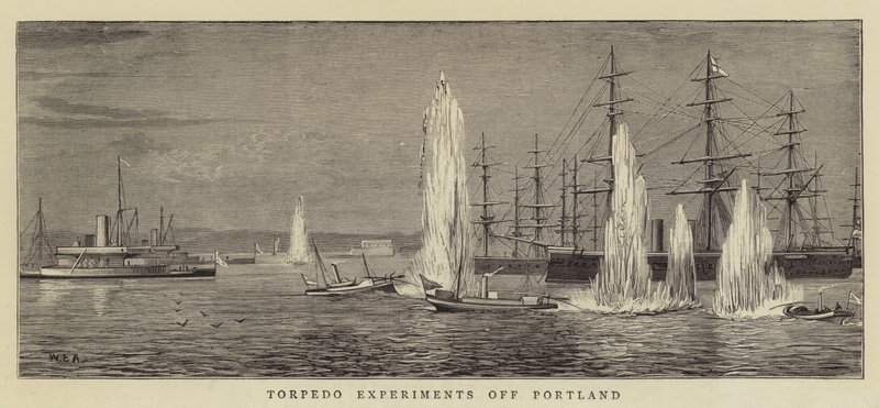 Experiências de torpedo ao largo de Portland de William Edward Atkins