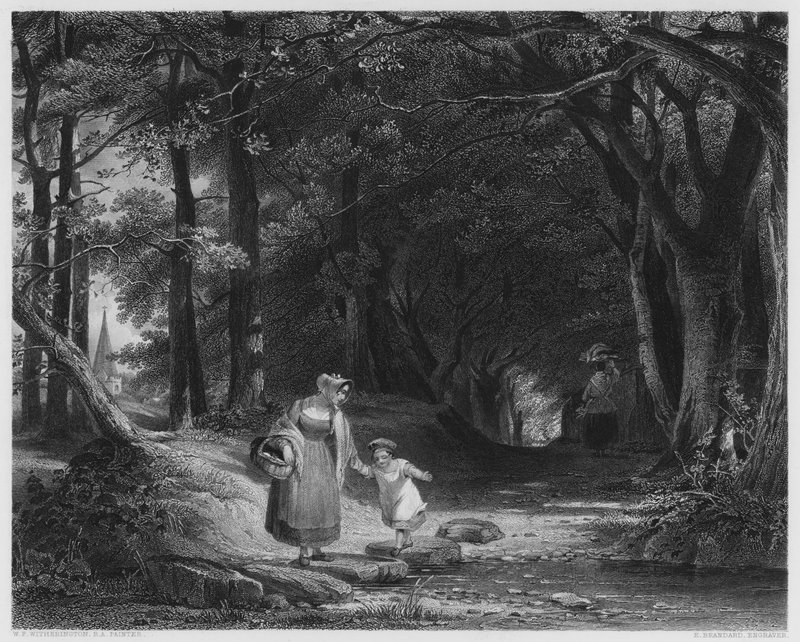 The Stepping Stones, da foto na Vernon Gallery de William Frederick Witherington