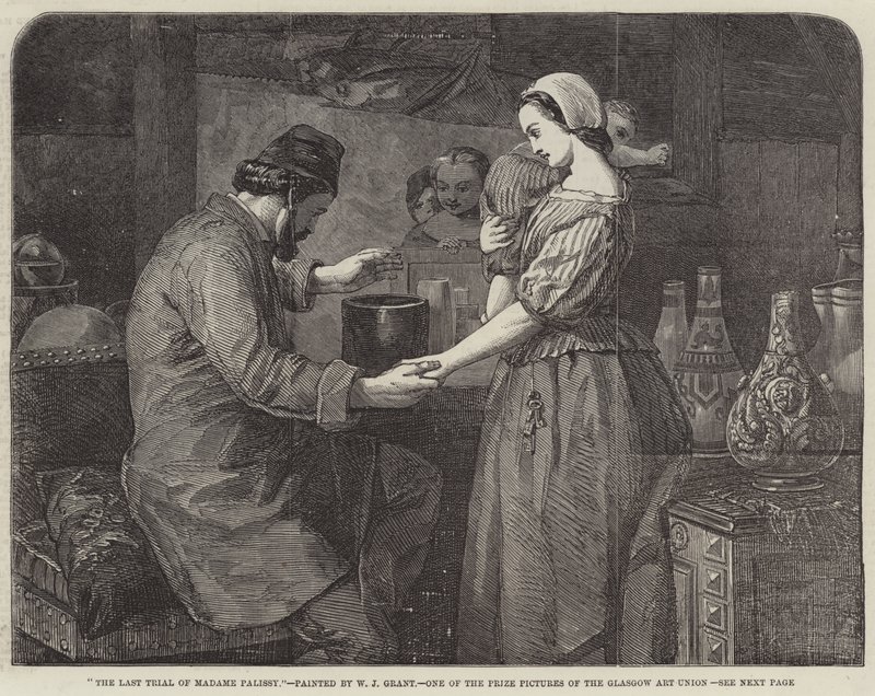A última prova da gravura de Madame Palissy de William James Grant