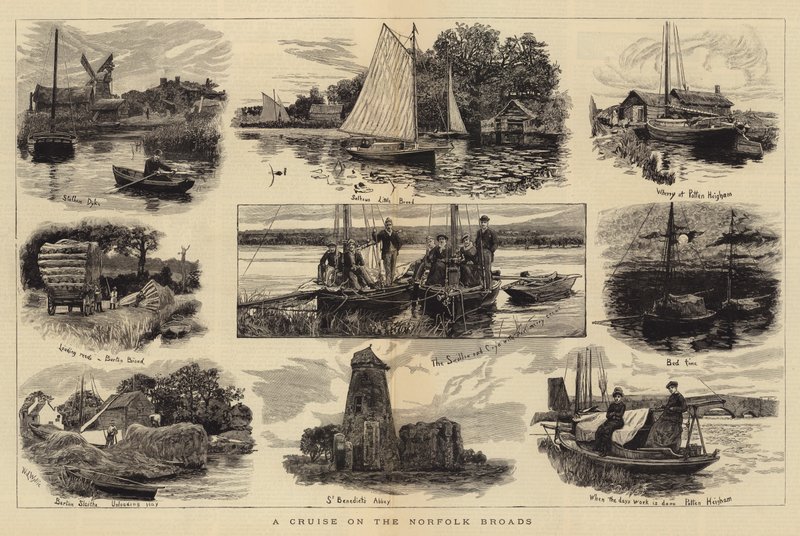 Um cruzeiro no Norfolk Broads de William Lionel Wyllie