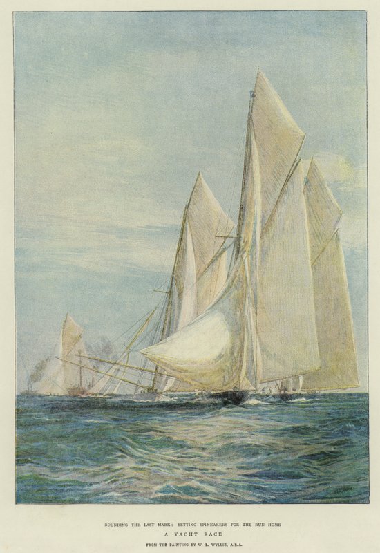 Uma corrida de iates (chromolitho) de William Lionel Wyllie