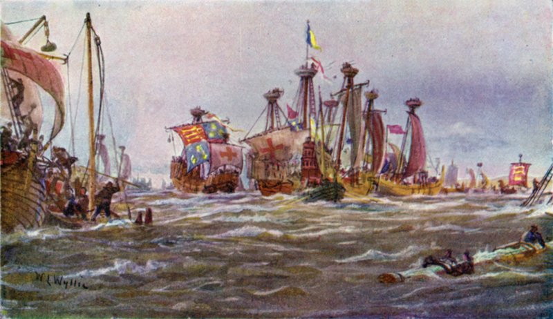 Batalha de Sluys, 1340 de William Lionel Wyllie