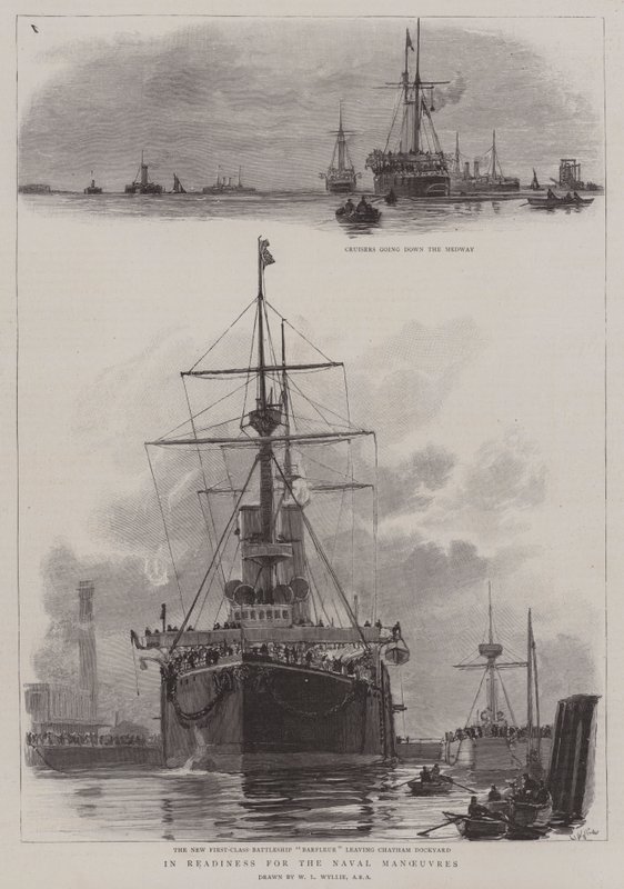 Em prontidão para as manobras navais de William Lionel Wyllie