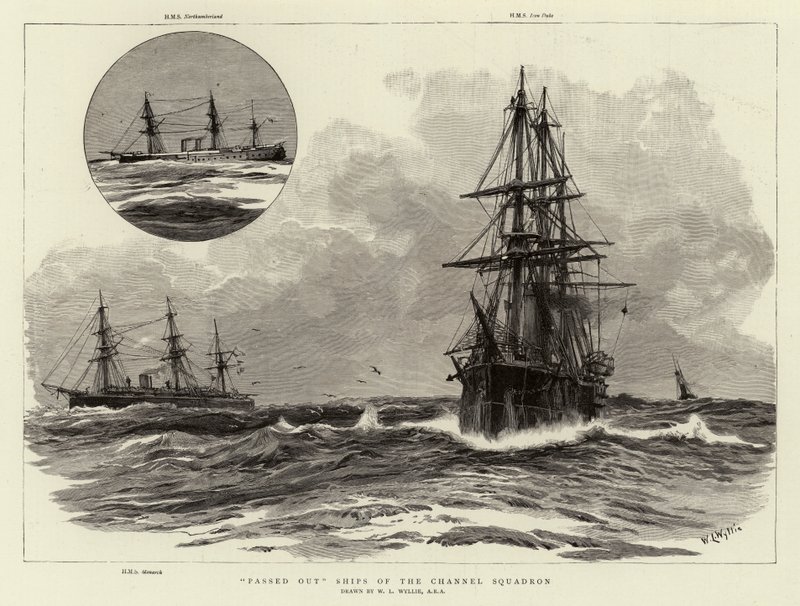 Navios fora do esquadrão do canal de William Lionel Wyllie