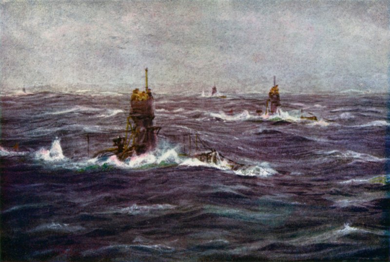 Submarinos no canal de William Lionel Wyllie