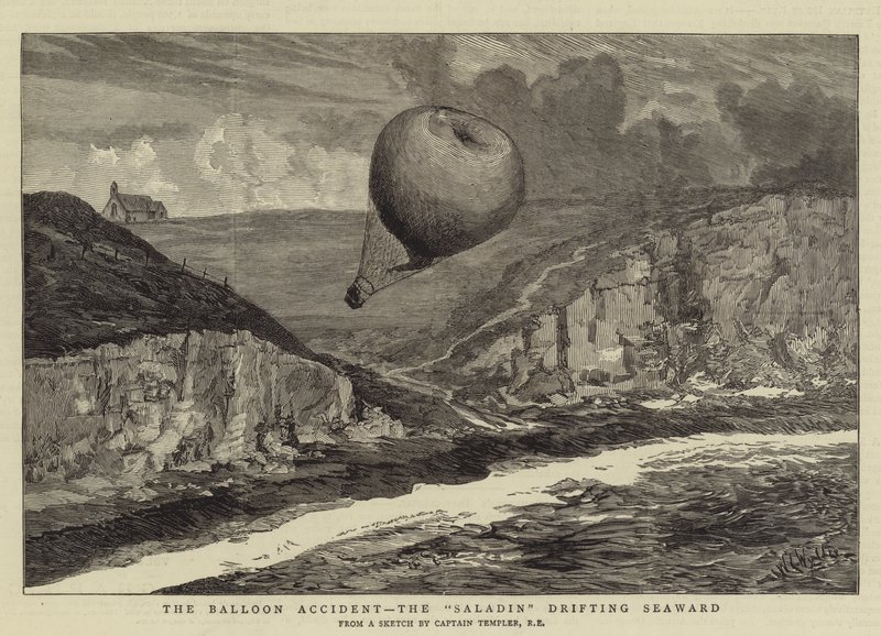 O Acidente do Balão, o Saladino à deriva no Mar de William Lionel Wyllie