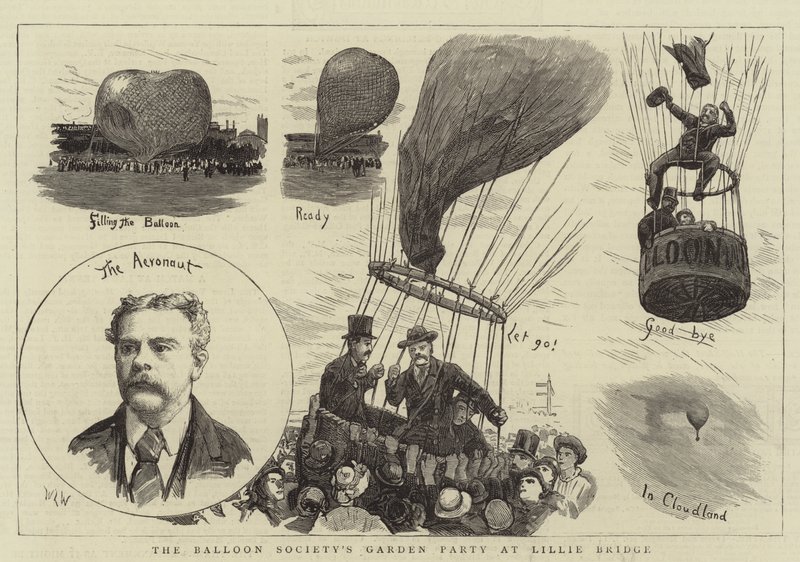 Festa de jardim da sociedade de balão na ponte de Lillie de William Lionel Wyllie