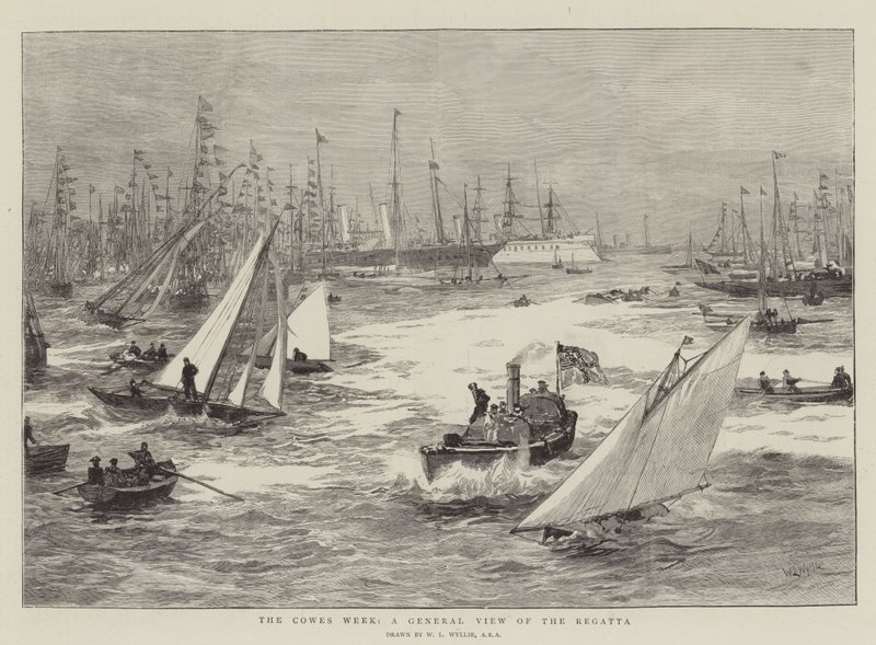 The Cowes Week, uma visão geral da regata de William Lionel Wyllie